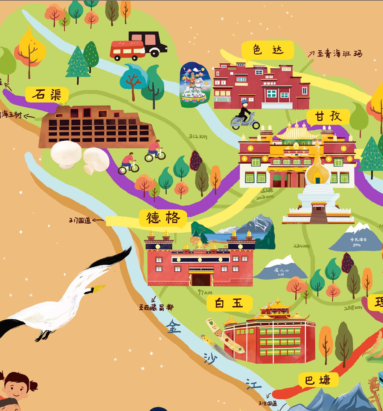 津南手绘地图景区的文化宝库